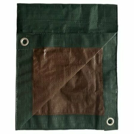 KAPS TEX 6 ft x 24 ft Tarp, Green/Brown KT-WT0624GB